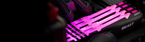 Bild von Kingston Technology FURY Beast RGB Speichermodul 64 GB 4 x 16 GB DDR4 2666 MHz