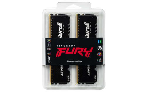 Bild von Kingston Technology FURY Beast RGB Speichermodul 32 GB 2 x 16 GB DDR4 3600 MHz