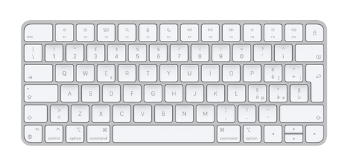 Bild von Apple Magic Tastatur USB + Bluetooth Italienisch Aluminium, Weiß