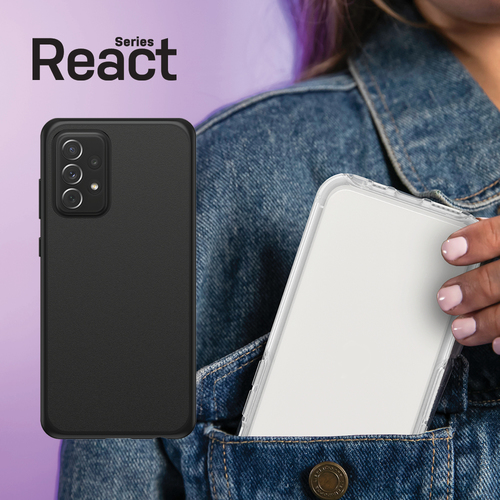 Bild von OtterBox React Series für Samsung Galaxy A72, schwarz - Ohne Einzelhandlesverpackung