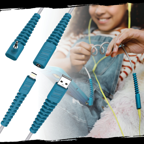 Bild von OtterBox EZGrab Cable Bundle USB A-Lightning & 1/8&quot; Audio Space Speed, Space Speed Silver