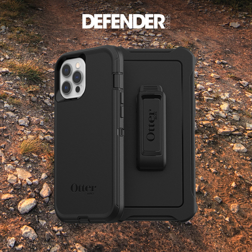 Bild von OtterBox Defender Series für Apple iPhone 12/iPhone 12 Pro, schwarz - Ohne Einzelhandlesverpackung