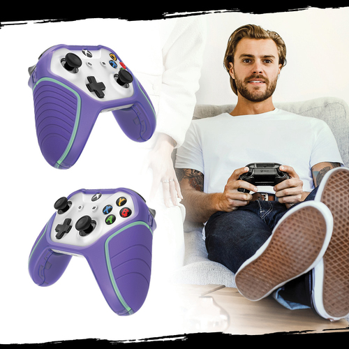 Bild von OtterBox Easy Grip Gaming Controller Series für Microsoft XBOX Controller Gen 8, Galactic Dream Purple/Glow in the Dark