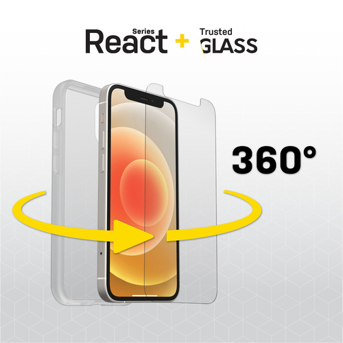 Bild von OtterBox React + Trusted Glass Series für Apple iPhone 12 mini, transparent