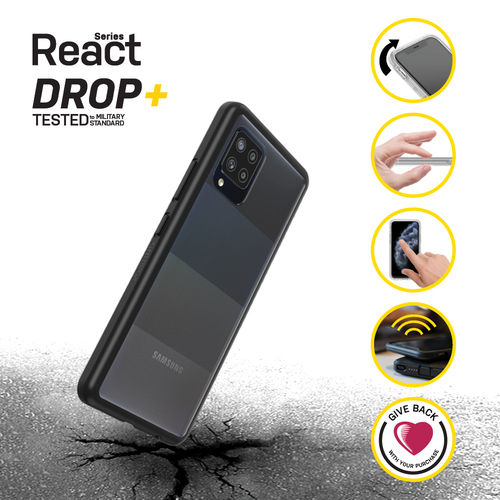 Bild von OtterBox React Series für Samsung Galaxy A42 5G, transparent/schwarz - Ohne Einzelhandlesverpackung