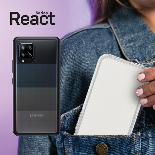 Bild von OtterBox React Series für Samsung Galaxy A42 5G, transparent/schwarz - Ohne Einzelhandlesverpackung