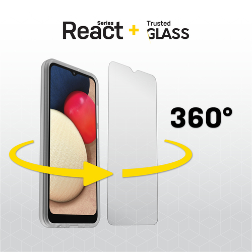 Bild von OtterBox React + Trusted Glass Series für Samsung Galaxy A02s, transparent