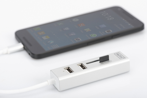 Bild von Digitus USB Type-C™ OTG 3-Port Hub + Kartenleser