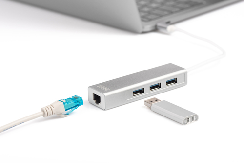 Bild von Digitus USB Type-C™ 3-Port Hub + Gigabit Ethernet