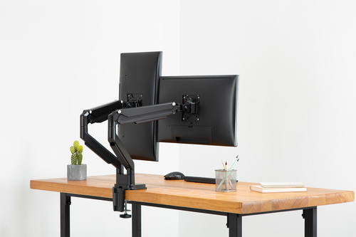 Bild von Digitus Universal Dual Monitorhalter mit Gasdruckfeder und Klemmbefestigung