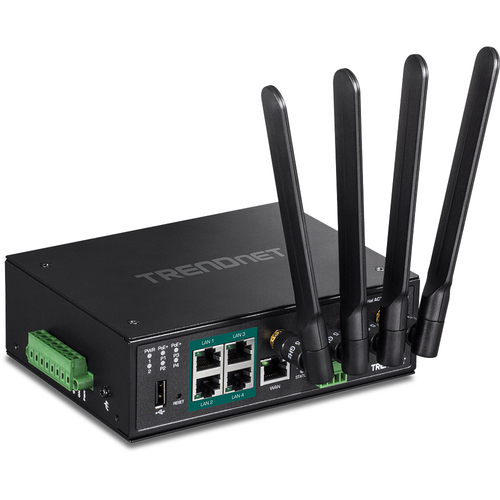 Bild von Trendnet TI-WP100 WLAN-Router Gigabit Ethernet Dual-Band (2,4 GHz/5 GHz) Schwarz