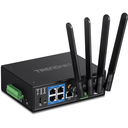 Bild von Trendnet TI-W100 WLAN-Router Gigabit Ethernet Dual-Band (2,4 GHz/5 GHz) Schwarz