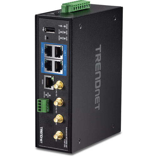 Bild von Trendnet TI-W100 WLAN-Router Gigabit Ethernet Dual-Band (2,4 GHz/5 GHz) Schwarz