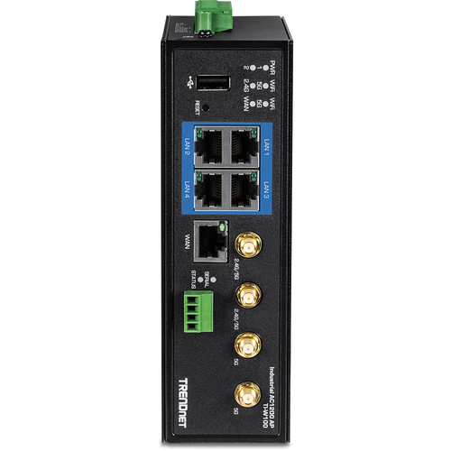 Bild von Trendnet TI-W100 WLAN-Router Gigabit Ethernet Dual-Band (2,4 GHz/5 GHz) Schwarz