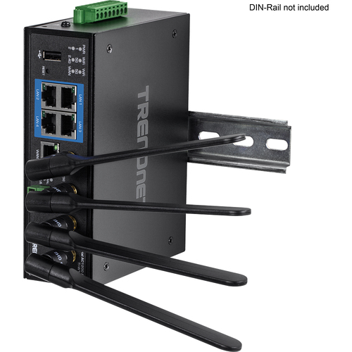 Bild von Trendnet TI-W100 WLAN-Router Gigabit Ethernet Dual-Band (2,4 GHz/5 GHz) Schwarz