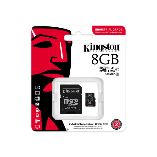 Bild von Kingston Technology Industrial 8 GB MicroSDHC UHS-I Klasse 10