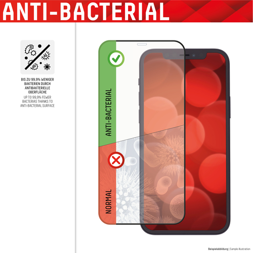 Bild von Displex Apple iPhone 12/12 Pro 2in1 Schutzglas (antibakteriell/ Bluelight)