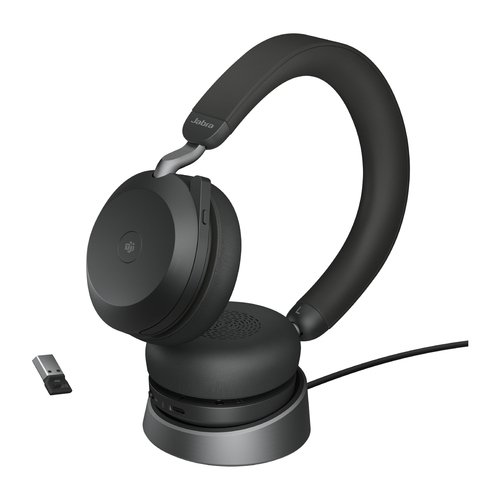 Bild von Jabra Evolve2 75 Kopfhörer Kabellos Kopfband Büro/Callcenter Bluetooth Ladestation Schwarz