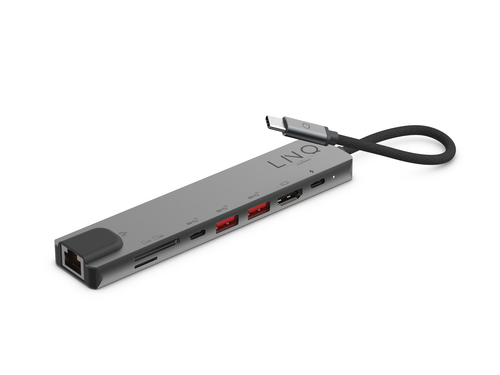 Bild von LINQ byELEMENTS LQ48010 - 8in1 Pro USB-C 10Gbps Multiport Hub with 4K HDMI, Ethernet and Card Reader