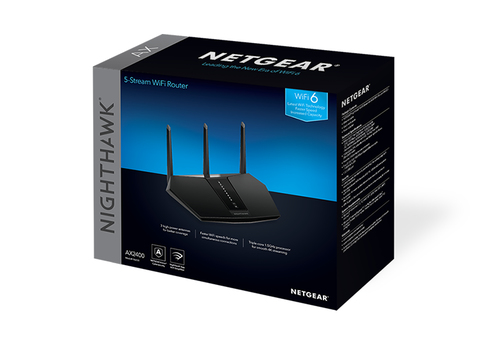 Bild von NETGEAR Nighthawk AX/5-Stream AX2400 WiFi 6 Router (RAX30) WLAN-Router Gigabit Ethernet Dual-Band (2,4 GHz/5 GHz) Schwarz
