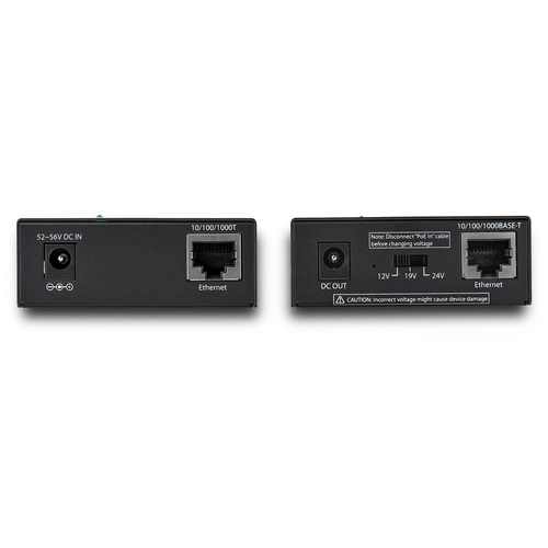 Bild von StarTech.com 1 Port Gigabit PoE Injector & Splitter Komplet - 60W über Ethernet Injektor 100m/12-24V DC Verteiler 802.3bt Midspan Einzeln Port Ultra PoE LAN/RJ45 Sicherheit/Überwachung