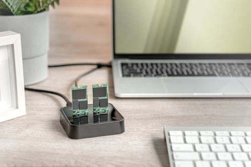 Bild von Digitus Dual M.2 NVMe SSD Docking Station mit Offline-Klonfunktion, USB-C™