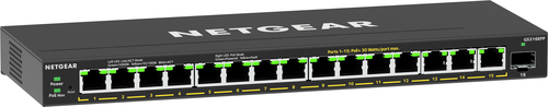 Bild von NETGEAR 16-Port High-Power PoE+ Gigabit Ethernet Plus Switch (231W) with 1 SFP port (GS316EPP) Managed Gigabit Ethernet (10/100/1000) Power over Ethernet (PoE) Schwarz