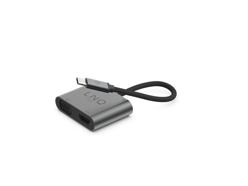 Bild von LINQ byELEMENTS LQ48001 - 4in1 4K HDMI Adapter with PD, USB-A and VGA