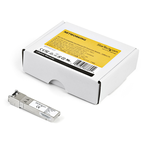 Bild von StarTech.com Juniper SFP-1FE-FX kompatibles SFP Transceiver-Modul – 100BASE-FX