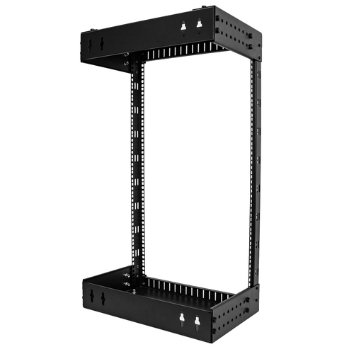 Bild von StarTech.com 2-Pfosten 18HE Heavy-Duty Wandmontage Netzwerk-Rack, 19&quot; Open Frame Server Rack mit Einstellbarer Tiefe, Wandmontage Daten-Rack für IT/AV/Patch Panele/Computer - Käfigmuttern und Schrauben inkl.