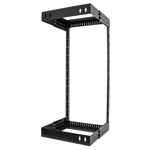 Bild von StarTech.com 2-Pfosten 24HE Heavy-Duty Wandmontage Netzwerk-Rack, 19&quot; Open Frame Server Rack mit Einstellbarer Tiefe, Wandmontage Daten-Rack für IT/AV/Patch Panele/Computer - Käfigmuttern und Schrauben inkl.