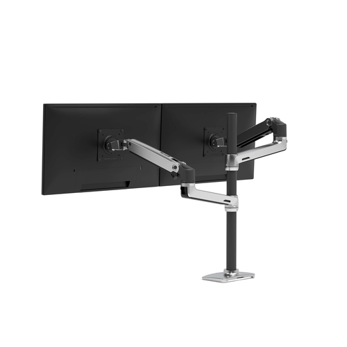 Bild von Ergotron LX Series LX Dual Stacking Arm Tall Pole Flachbildschirm-Tischhalterung 101,6 cm (40&quot;) Tisch/Bank Aluminium