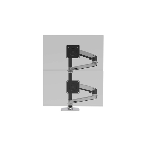 Bild von Ergotron LX Series LX Dual Stacking Arm Tall Pole Flachbildschirm-Tischhalterung 101,6 cm (40&quot;) Tisch/Bank Aluminium