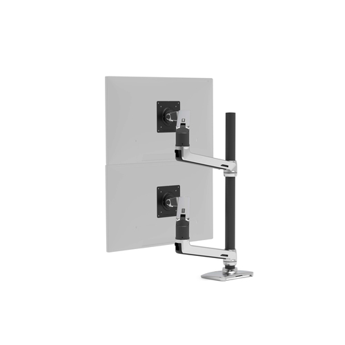 Bild von Ergotron LX Series LX Dual Stacking Arm Tall Pole Flachbildschirm-Tischhalterung 101,6 cm (40&quot;) Tisch/Bank Aluminium