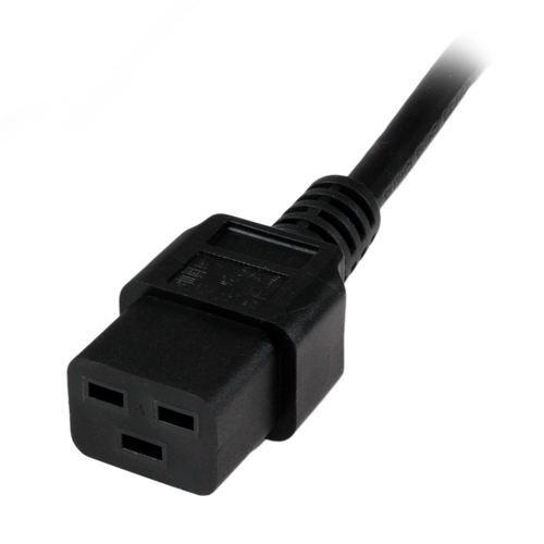 Bild von StarTech.com 2 m Computer Stromkabel, 16AWG, EU Schuko auf C19, 16A 250V, Ersatz AC Stromkabel, Drucker Stromkabel, PC Netzkabel, Monitor Stromkabel - UL gelistet