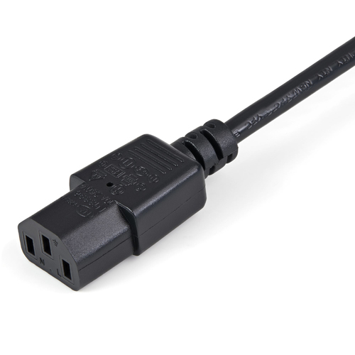 Bild von StarTech.com 1 m Stromkabel Verlängerung, C14 auf C13, 10A 125V, 18AWG, Stromkabel Verlängerung für Computer, IEC-320-C14 auf IEC-320-C13 AC Netzteil Stromkabel Verlängerung, UL gelistet