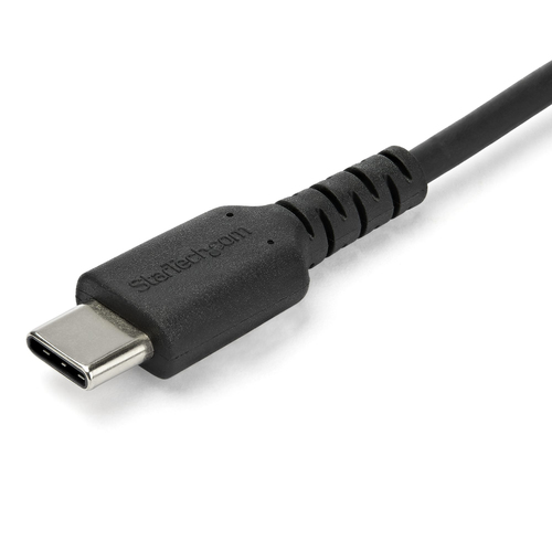 Bild von StarTech.com 1m USB-A auf USB-C Ladekabel - Dauerhaftes USB 2.0 auf USB Typ-C Datenübertragungs- und Schnellladekabel - Robuster TPE-Mantel Aramidfaser, M/M, 3A - Schwarz