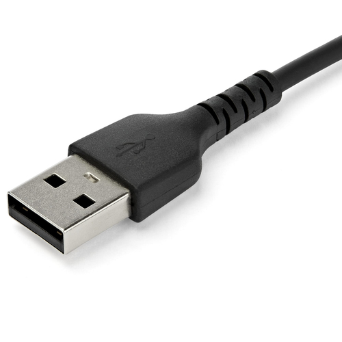 Bild von StarTech.com 1m USB-A auf USB-C Ladekabel - Dauerhaftes USB 2.0 auf USB Typ-C Datenübertragungs- und Schnellladekabel - Robuster TPE-Mantel Aramidfaser, M/M, 3A - Schwarz