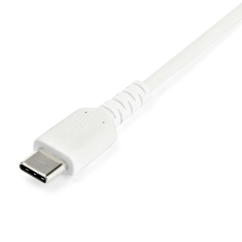 Bild von StarTech.com 1m USB-A auf USB-C Ladekabel - Dauerhaftes USB 2.0 auf USB Typ-C Datenübertragungs- und Schnellladekabel - Robuster TPE-Mantel Aramidfaser, M/M, 3A - Weiß