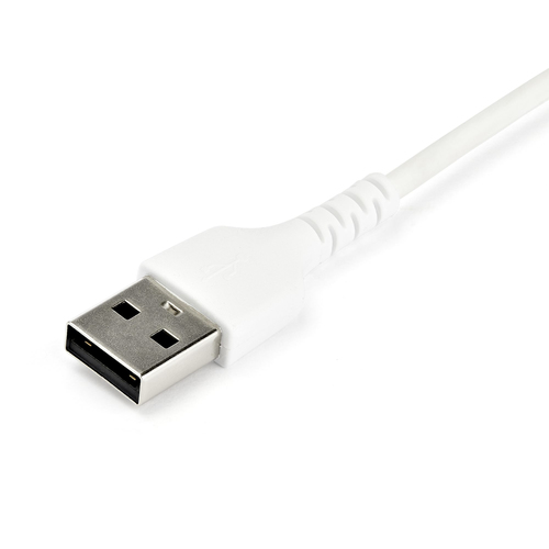 Bild von StarTech.com 1m USB-A auf USB-C Ladekabel - Dauerhaftes USB 2.0 auf USB Typ-C Datenübertragungs- und Schnellladekabel - Robuster TPE-Mantel Aramidfaser, M/M, 3A - Weiß