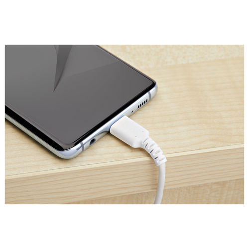 Bild von StarTech.com 1m USB-A auf USB-C Ladekabel - Dauerhaftes USB 2.0 auf USB Typ-C Datenübertragungs- und Schnellladekabel - Robuster TPE-Mantel Aramidfaser, M/M, 3A - Weiß