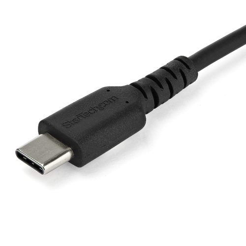 Bild von StarTech.com 1m USB-C Ladekabel - Langlebiges USB 2.0 Typ C zu USB C Datenübertragungs-/Schnellladekabel - TPE Mantel Aramidfaser M/M 60W Schwarz - Samsung S10 S20 iPad Pro MS Surface