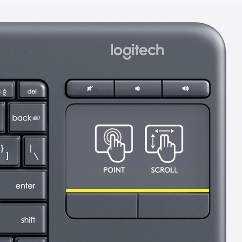 Bild von Logitech K400 Plus Tv Tastatur Universal RF Wireless QWERTZ Schweiz Schwarz