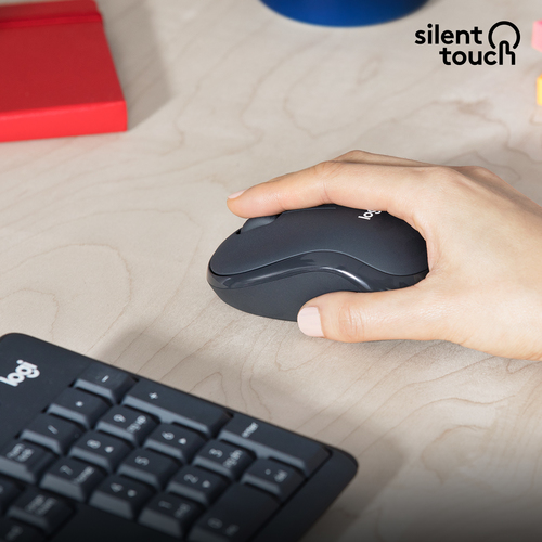 Bild von Logitech MK295 Silent Wireless Combo Tastatur Maus enthalten Büro USB QWERTY US International Graphit