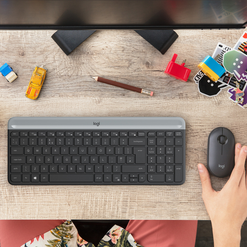 Bild von Logitech MK470 Tastatur Maus enthalten Universal RF Wireless QWERTZ Schweiz Graphit