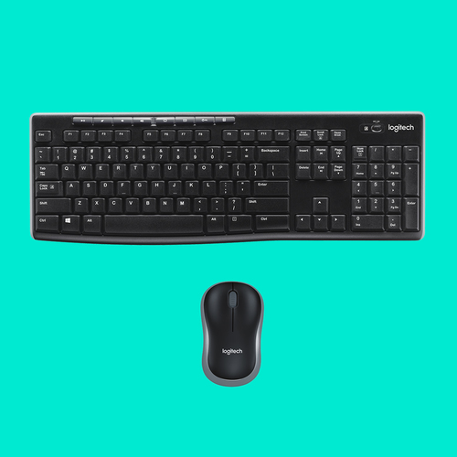 Bild von Logitech Wireless Combo MK270 Tastatur Maus enthalten Haus RF Wireless QWERTY US International Schwarz, Silber