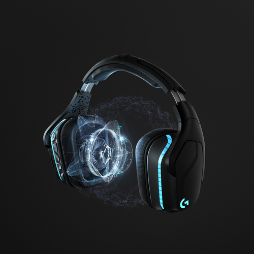 Bild von Logitech G G935 Kopfhörer Kabellos Kopfband Gaming Schwarz, Blau