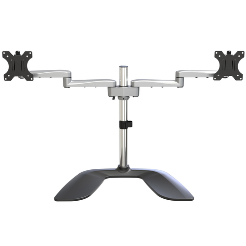 Bild von StarTech.com Monitorhalterung für zwei Monitore - Ergonomisches Monitorstand für VESA Bildschirme bis zu 32&quot; und 8 kg - Freistehende gelenkige Bildschirmhalterung - Höhenverstellbar - Silber