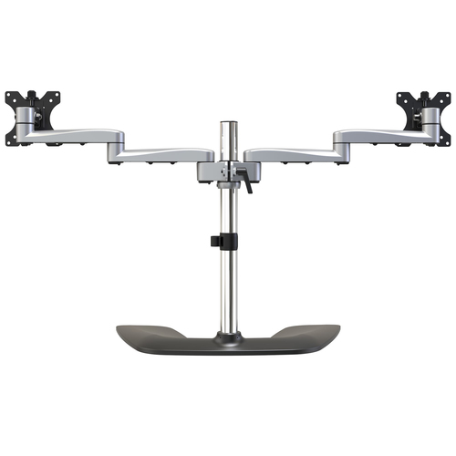 Bild von StarTech.com Monitorhalterung für zwei Monitore - Ergonomisches Monitorstand für VESA Bildschirme bis zu 32&quot; und 8 kg - Freistehende gelenkige Bildschirmhalterung - Höhenverstellbar - Silber