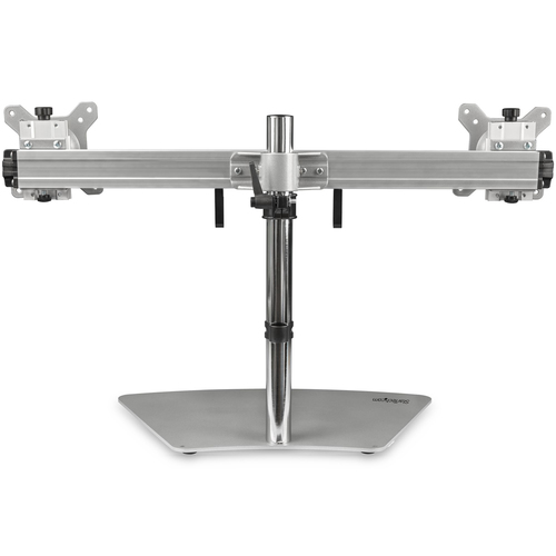 Bild von StarTech.com Doppelmonitorhalterung - Ergonomische, freistehende Doppelmonitor-Tischhalterung für zwei 24&quot; Bildschirme(je 8kg) mit VESA-Montage - Synchronisierte Höhenverstellung - Silber